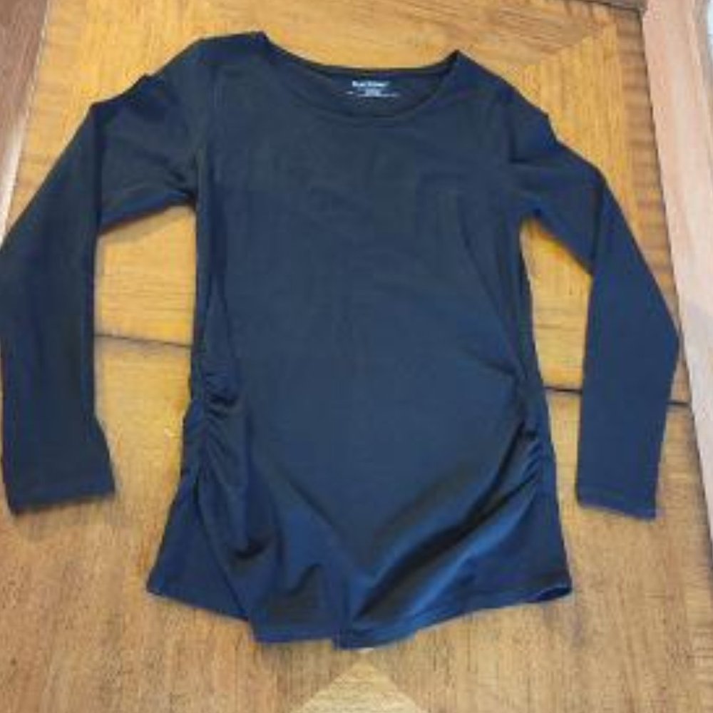 BumpStart Side Ruched Maternity Long Sleeve T